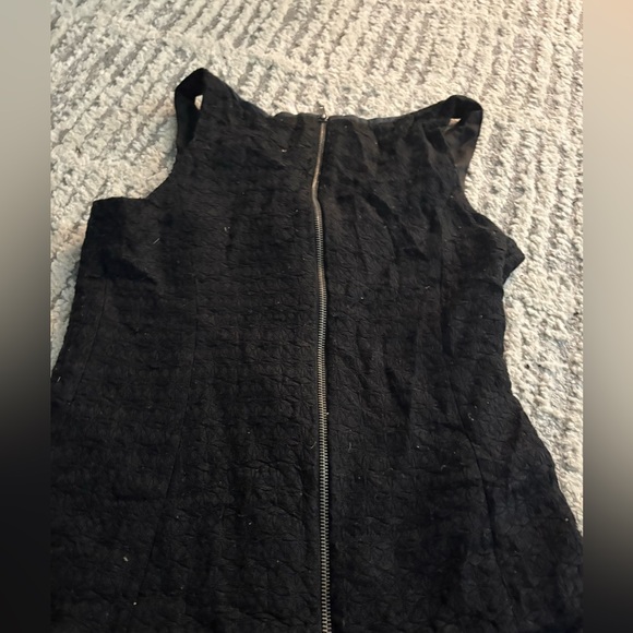 Free people black drop waist bow mini dress size 6 - Picture 4 of 4